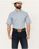 Image #1 - Ariat Men's Richard Plaid Print Short Sleeve Button-Down Performance Western Shirt, Blue, hi-res