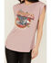 Image #3 - Blended Women's Freedom Rock Shoulder Pad Muscle Tee , Pink, hi-res