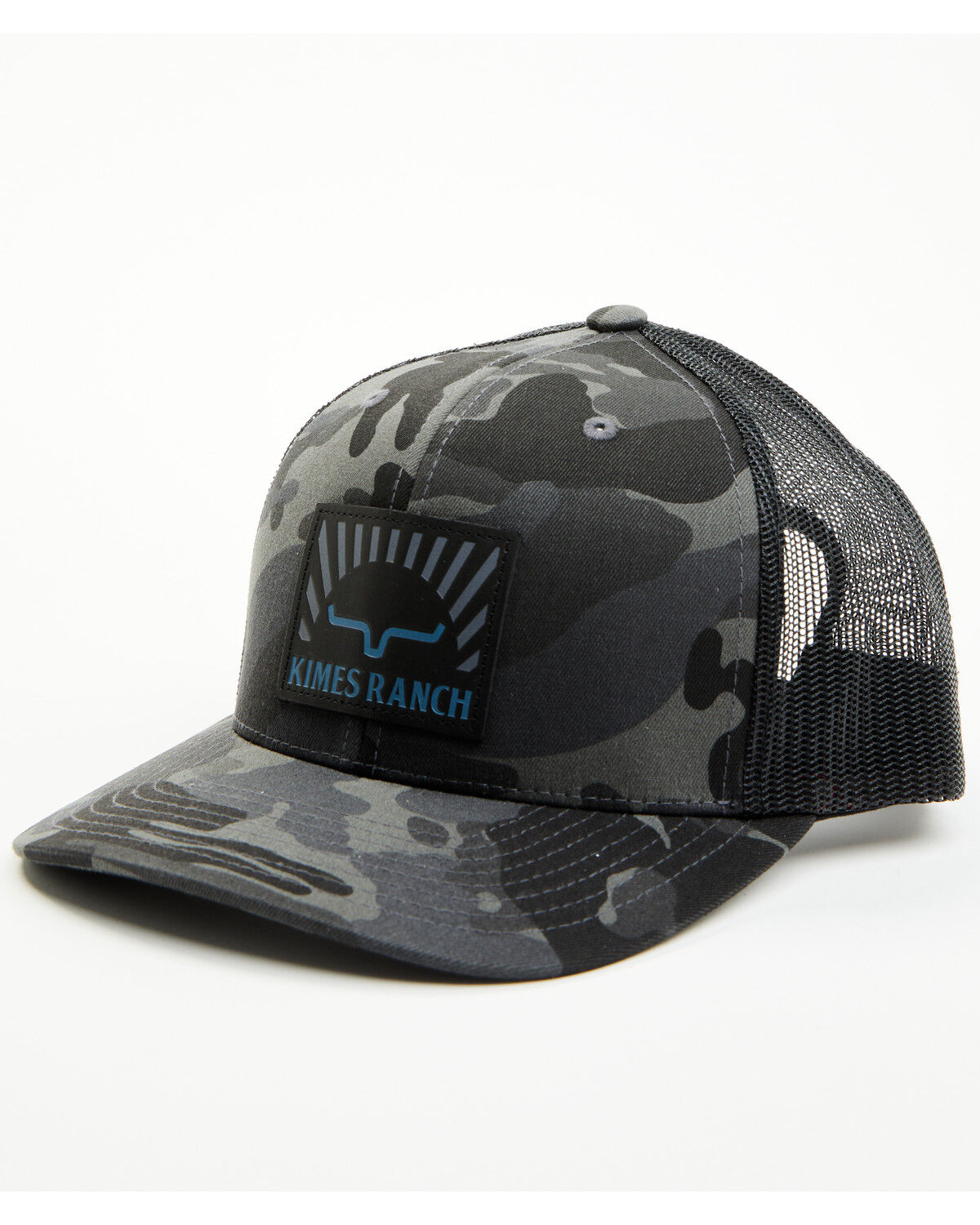Image #1 - Kimes Ranch Men's Good Day Camo Print Ball Cap, Black, hi-res