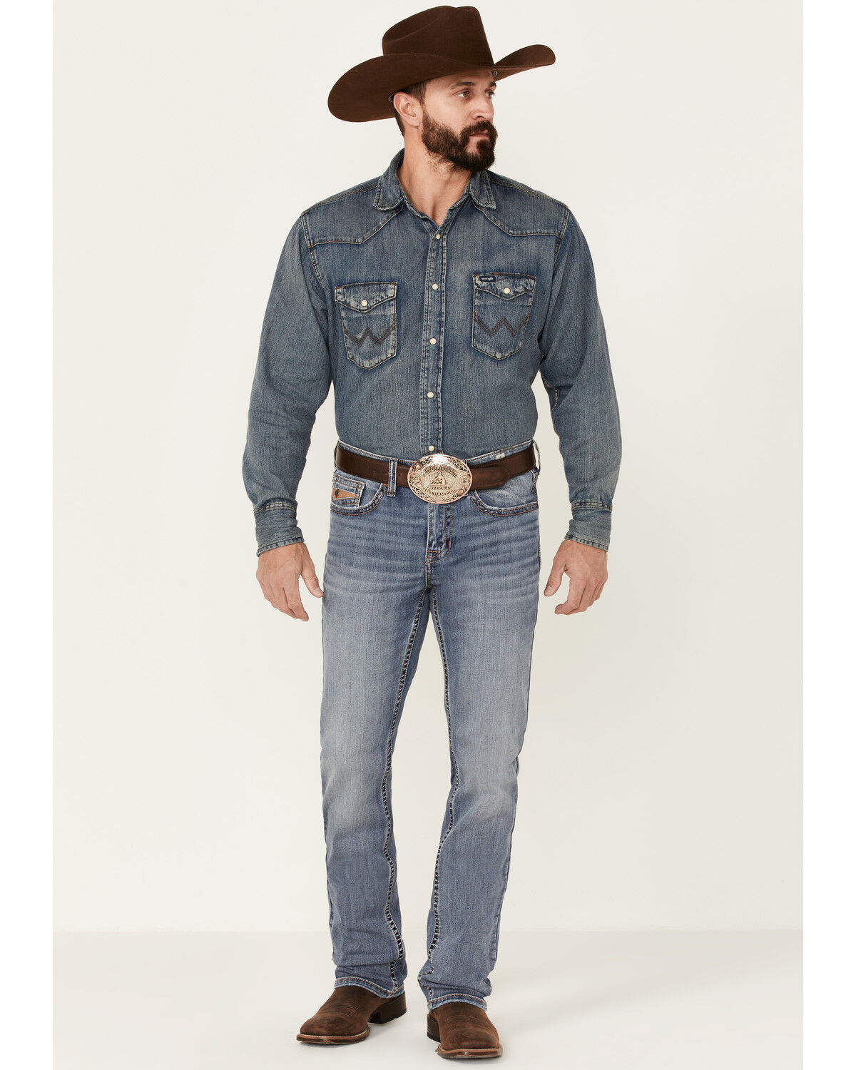 Image #1 - Cody James Core Men's Wild Ride Light Wash Performance Stretch Slim Straight Jeans, , hi-res