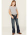 Image #1 - Ariat Girls' Elsie Dark Wash Trouser Denim Jeans, Blue, hi-res