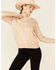 Rock & Roll Denim Women's Metallic Cable Knit Sweater  , Gold, hi-res