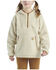 Image #1 - Carhartt Little Girls' Sherpa 1/4 Zip-Up Hoodie, Cream, hi-res