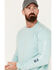 Image #2 - Cody James Men's FR Logo Long Sleeve Stretch Work T-Shirt - Tall, Aqua, hi-res