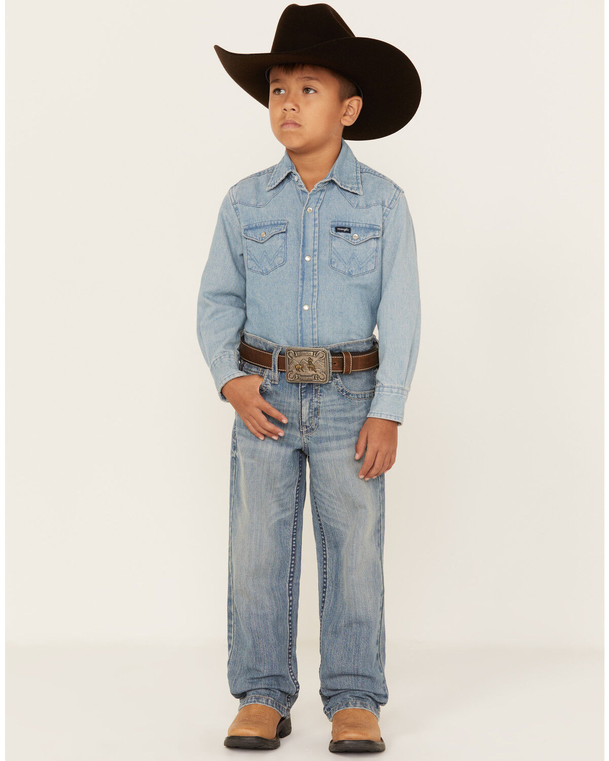 Image #1 - Cody James Boys' Hamshackle Wash Relaxed Boot Denim Jeans, Light Wash, hi-res