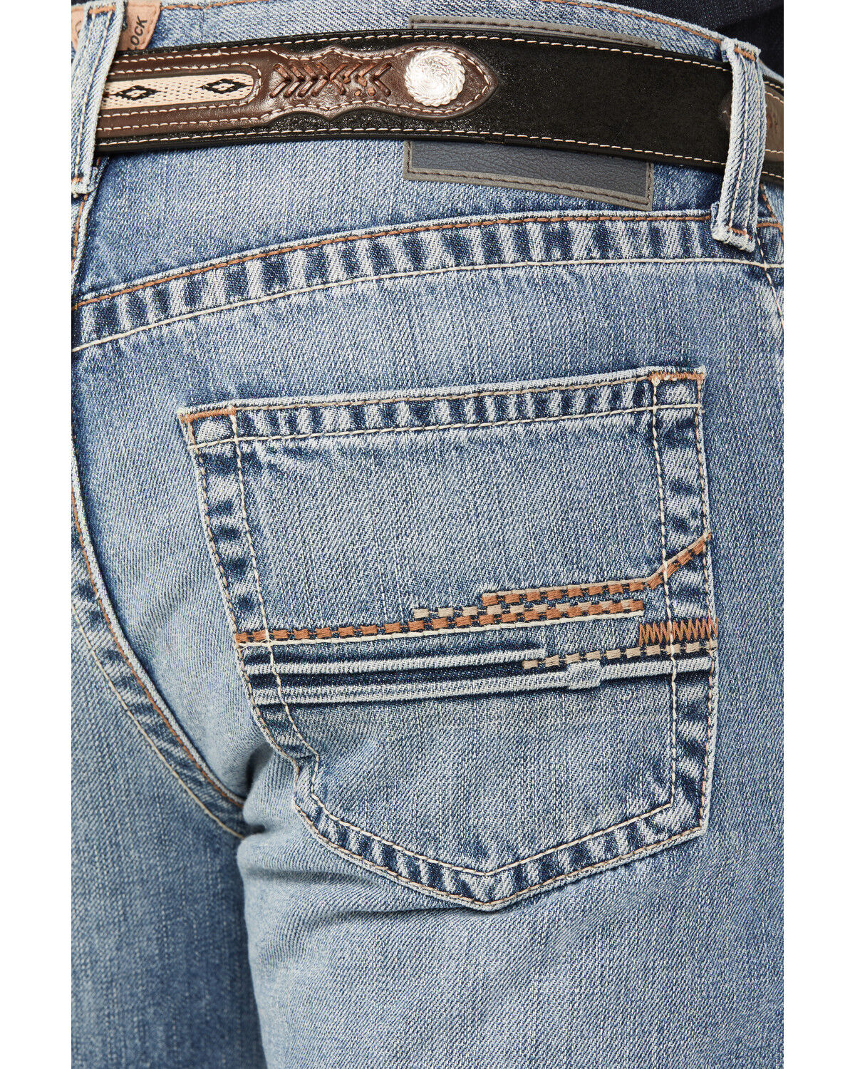 Image #4 - Ariat Men's M5 Baylor Lark Medium Wash Straight Rigid Jeans, , hi-res
