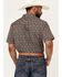 Image #4 - RANK 45&reg; Men's Raflame Geo Print Short Sleeve Button-Down Stretch Western Shirt, Gold, hi-res