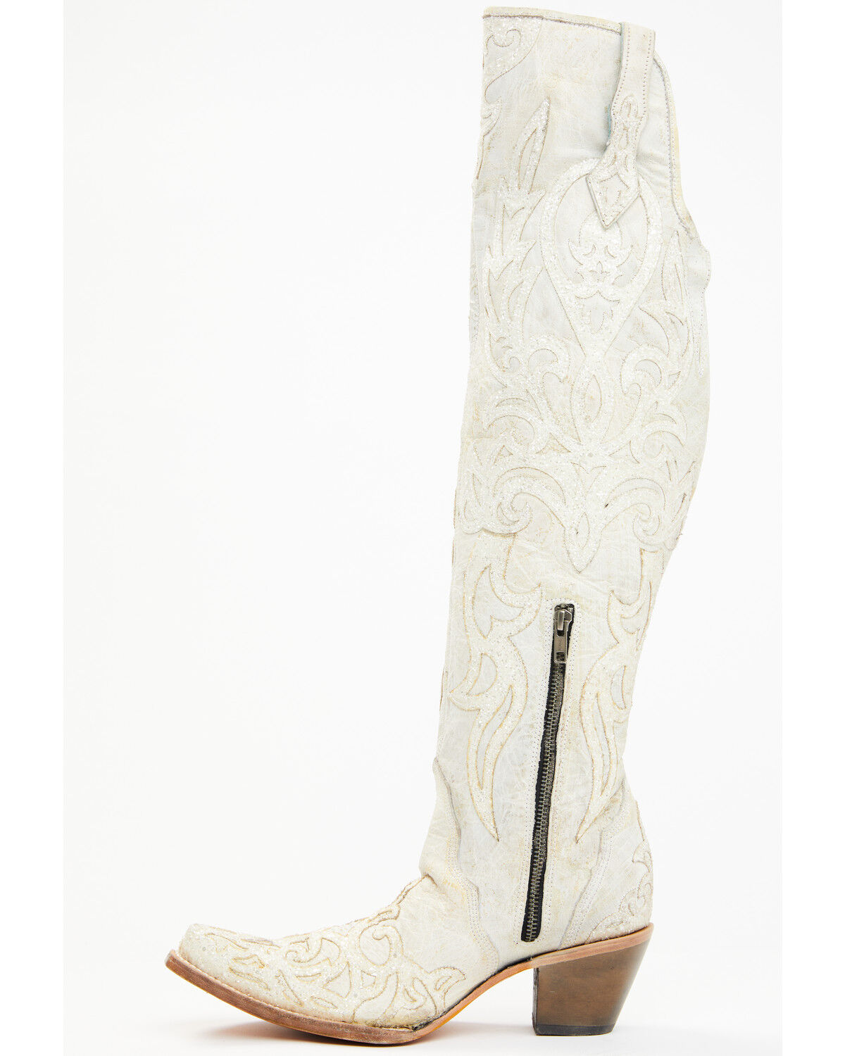 Image #3 - Corral Women's Glitter Overlay Tall Western Boots - Snip Toe, , hi-res