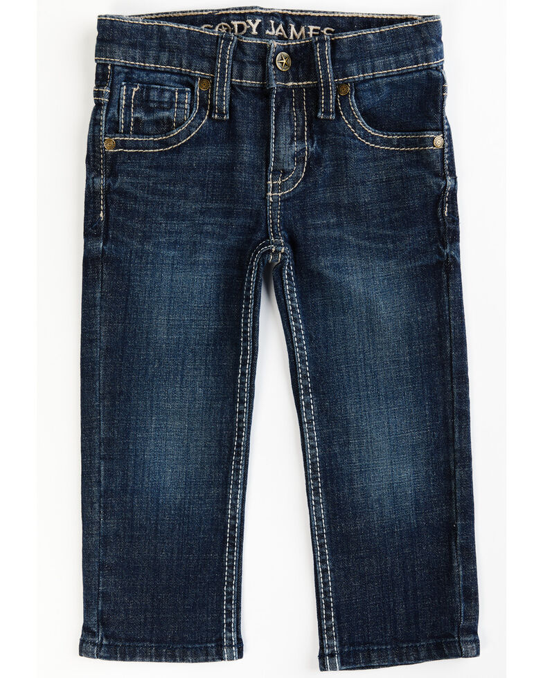 Cody James Toddler-Boys' Maverick Dark Wash Stretch Straight Jeans, Blue, hi-res