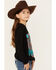 Image #3 - Rock & Roll Denim Girls' Western Cactus Long Sleeve Graphic Tee, Black, hi-res