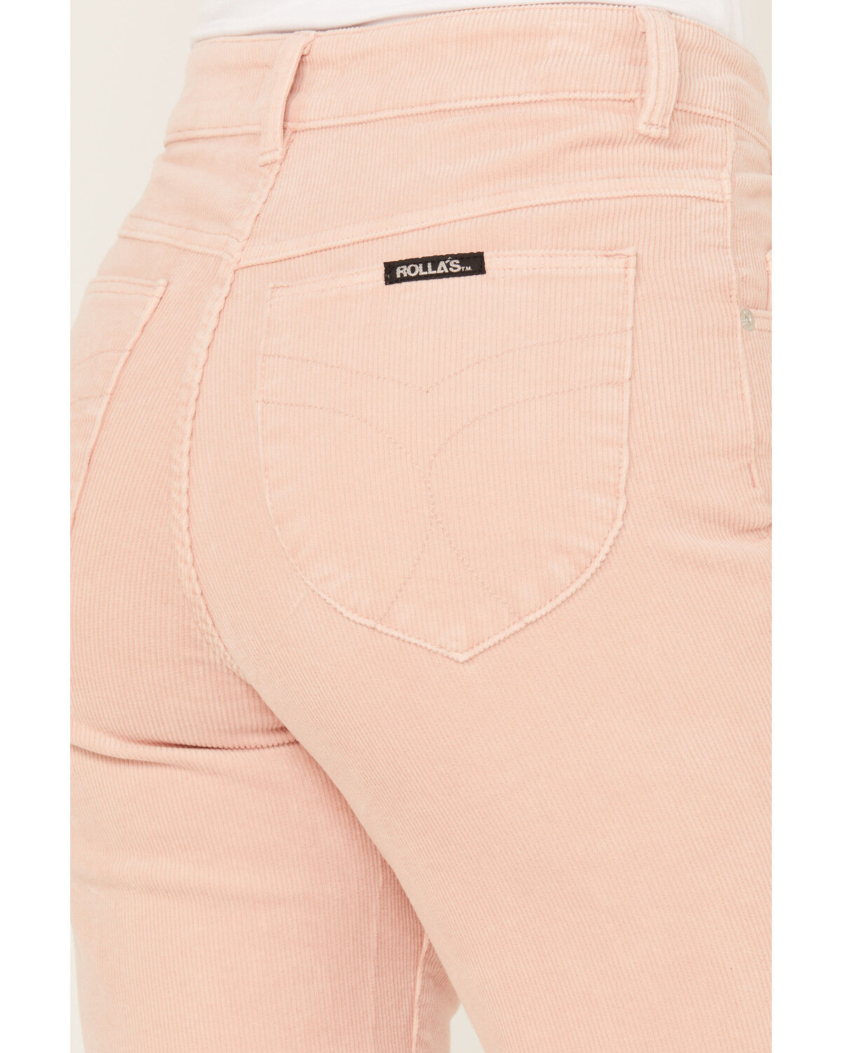 Image #4 - Rolla's Women's Peony High Rise Original Chord Straight Jeans, Pink, hi-res