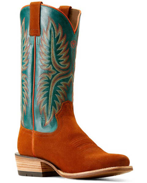 Image #1 - Ariat Men's Futurity Rider Roughout Western Boots - Square Toe, Brown, hi-res