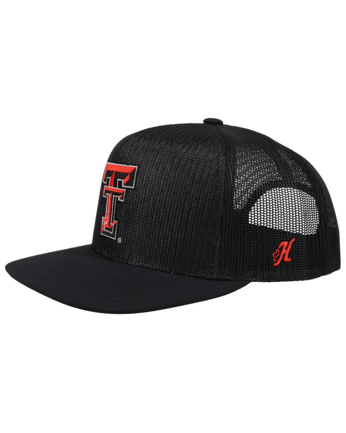 Image #5 - Hey Men's Texas Tech Logo Patch Mesh Ball Cap, Black, hi-res