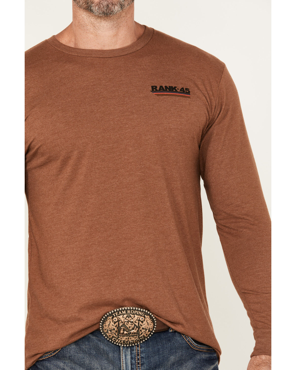 Image #4 - RANK 45® Men's Sunset Scenic Cowboy Long Sleeve Graphic T-Shirt, Lt Brown, hi-res