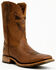 Image #1 - Double H Men's 11" Stockman Ice Roper Western Boots - Broad Square Toe , Chocolate, hi-res