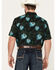 Image #4 - Panhandle Men's Tropical Print Short Sleeve Western Snap Shirt, Black, hi-res
