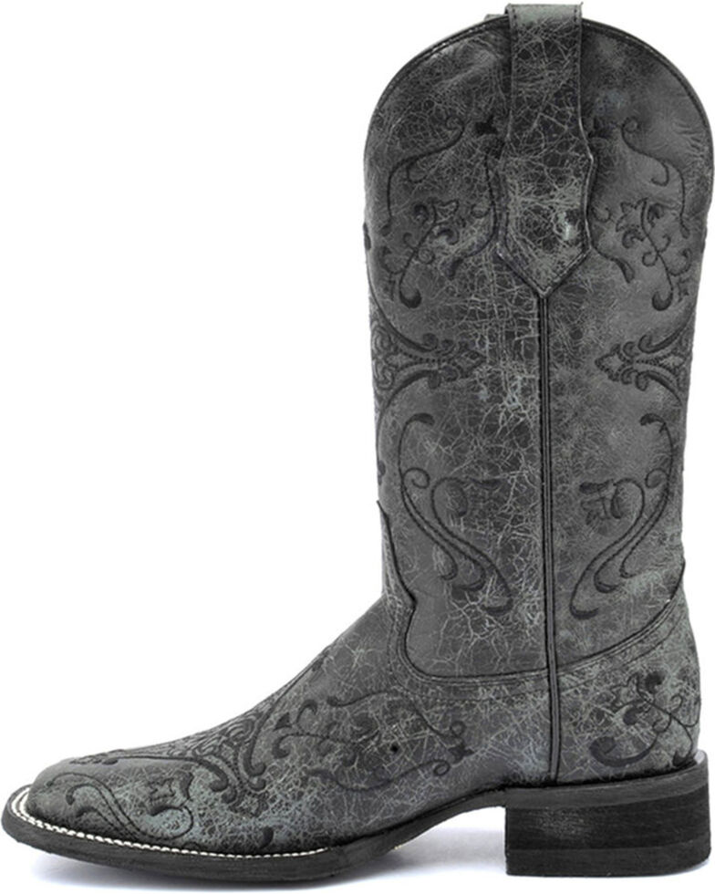 wide square toe boots women's