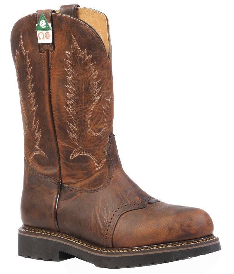 Boulet Laid Back Tan Spice Flame Resistant Work Boots - Steel Toe, Tan, hi-res