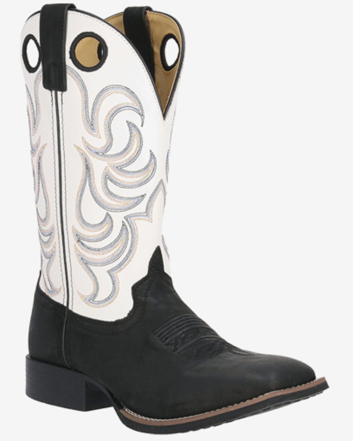 Image #1 - Smoky Mountain Men's Cedar Performance Western Boots - Broad Square Toe, Black, hi-res