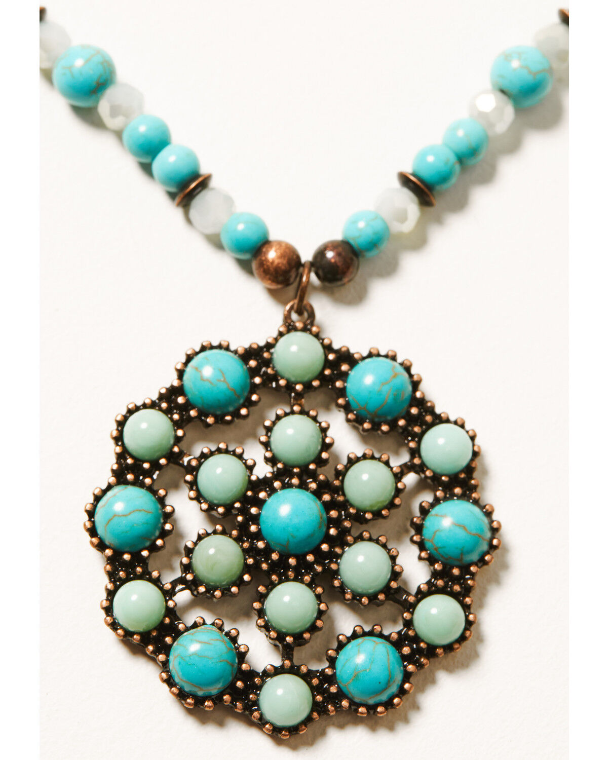 Image #2 - Shyanne Women's Mystic Skies Beaded Medallion Necklace, Rust Copper, hi-res