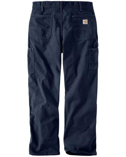 Carhartt Flame Resistant Washed Duck Work Pants, Navy, hi-res