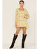 Miss Me Women's Plaid Print Babydoll Dress, Yellow, hi-res