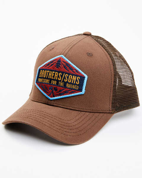 Image #1 - Brothers and Sons Men's Rugged Patch Ball Cap , Brown, hi-res