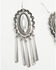 Image #2 - Shyanne Women's Concho Fringe Earrings, Silver, hi-res