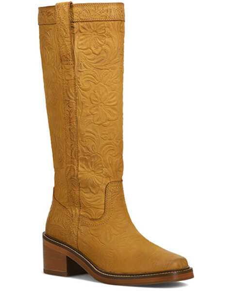 Frye Women's Kate Pull-On Boots - Round Toe , Mustard, hi-res