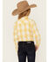 Image #4 - Ariat Girls' Glenrock Cactus Plaid Print Long Sleeve Rhinestone Snap Western Shirt, Yellow, hi-res