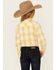 Image #4 - Ariat Girls' Glenrock Cactus Plaid Print Long Sleeve Rhinestone Snap Western Shirt , Yellow, hi-res