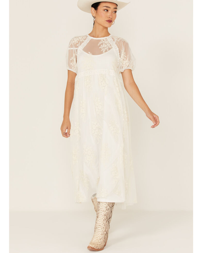 Maggie Sweet Women's Amaya Lace Dress, Ivory, hi-res