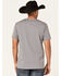 Rock & Roll Denim Men's Longhorn Graphic Print T-Shirt , Grey, hi-res