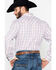 Image #2 - Stetson Men's Small Plaid Print Snap Long Sleeve Western Shirt , Orange, hi-res