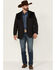 Cody James Men's Waco Contrast Yolk Button Down Western Sportcoat , Charcoal, hi-res