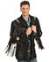 Image #2 - Scully Men's Fringed Suede Leather Coat - Tall, Black, hi-res