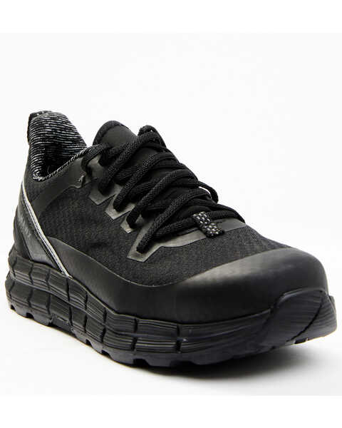 Image #1 - Hawx Men's Lace-Up Athletic Work Shoes - Composite Toe, Black, hi-res