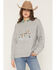 Image #1 - Bailey Rose Women's Embroidered Duck Sweater, Grey, hi-res