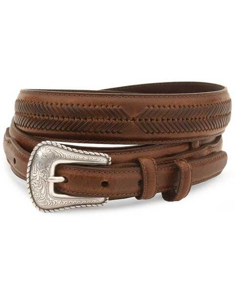 Cody James Men's Leather Ranger Belt - Reg & Big, Brown, hi-res