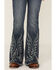 Image #2 - Shyanne Girls' Medium Wash Stitch Flare Stretch Denim Jeans, Medium Wash, hi-res