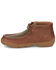 Justin Men's Cowhide Leather Ostrich Vamp Casual Shoe - Moc Toe , Brown, hi-res