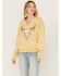 Image #1 - Ariat Women's Steer Head Pullover Sweatshirt, Yellow, hi-res
