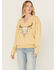 Image #1 - Ariat Women's Steer Head Pullover Sweatshirt , Yellow, hi-res