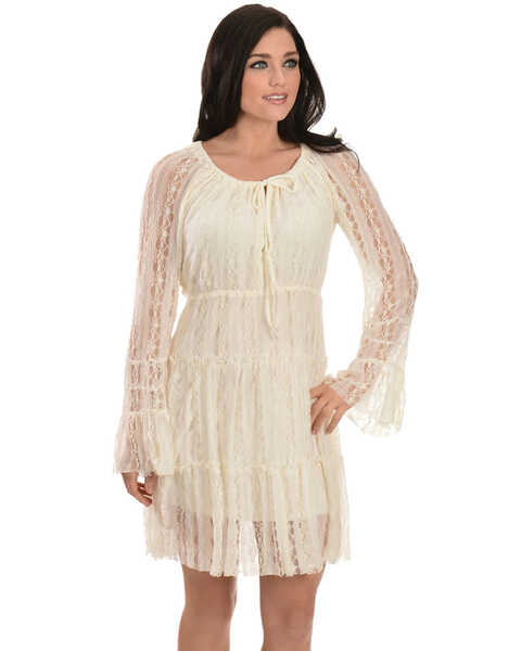 Image #1 - Scully Women's Lace Dress, Ivory, hi-res