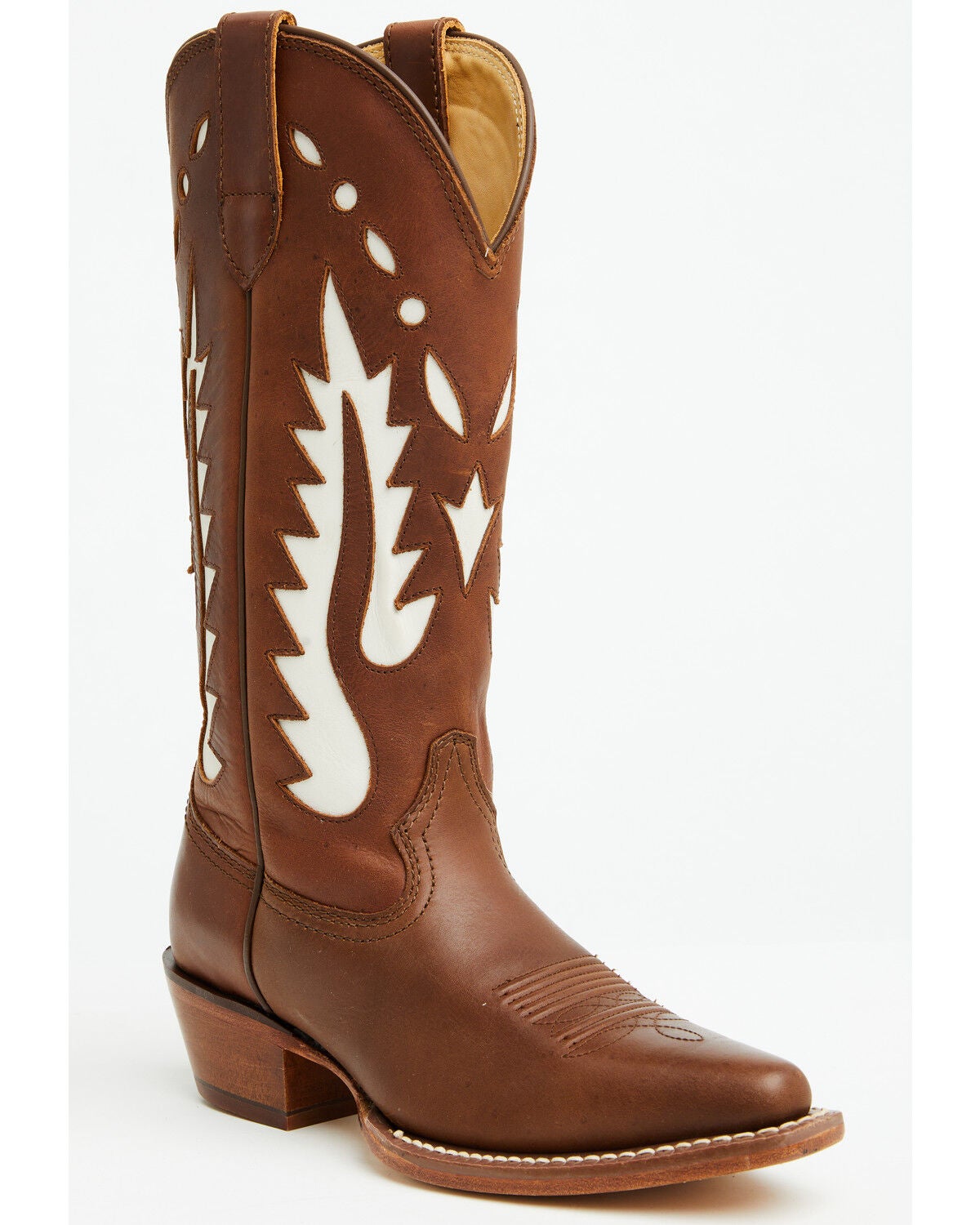Image #1 - Justin Women's Faye Tall Western Boots - Snip Toe, Chocolate, hi-res