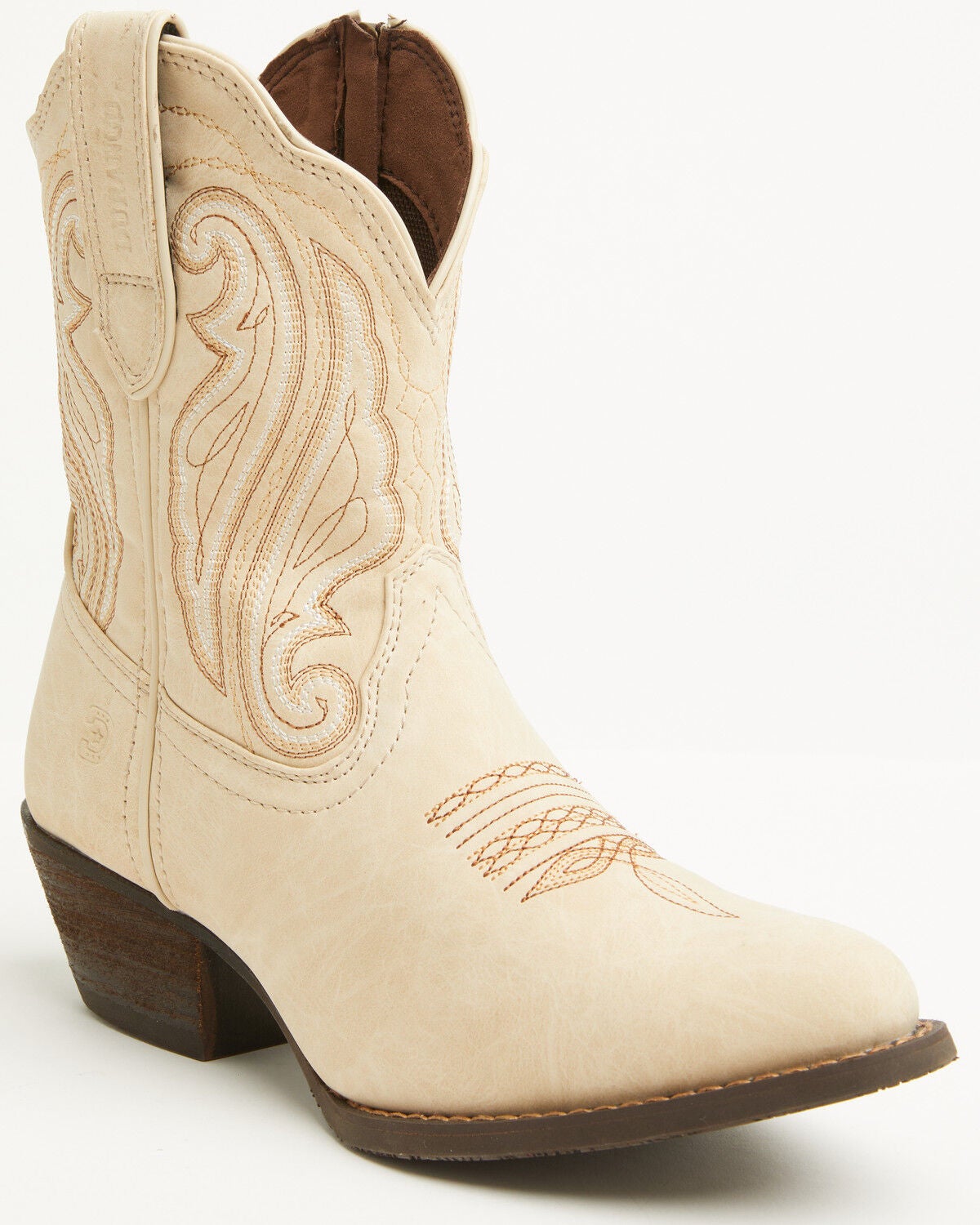 Durango Women's Crush Western Booties - Round Toe, Ivory, hi-res