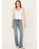 Image #3 - Shyanne Women's Aviza Medium Wash Mid Rise Bootcut Jeans, Dark Wash, hi-res