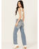 Image #3 - Free People Women's Risk Taker Straight Stretch Denim Jeans, Light Wash, hi-res