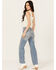 Image #3 - Free People Women's Risk Taker Straight Stretch Denim Jeans , Light Wash, hi-res
