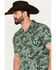 Image #2 - Cinch Men's Camp Tumbleweed Cactus Caution Short Sleeve Button-Down Shirt, Green, hi-res